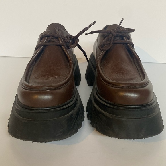 ALOHAS Tycoon Leather Chunky Loafers Brown Free People Brown Sz EU41/US 10-10.5 - Picture 6 of 12